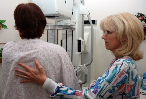 Woman Getting a Annual Mammogram