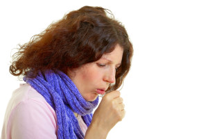 Woman showing signs of possible pneumonia infection