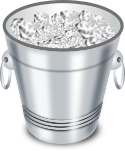 Bucket full of Ice Water