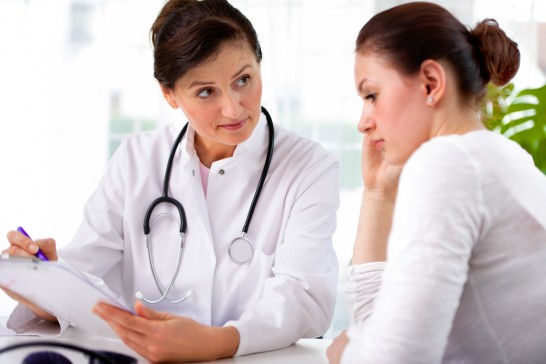 Nephrologist reviews CKD treatments with patient