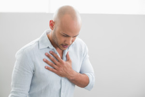 Lymphoma patient suffering from chest pain