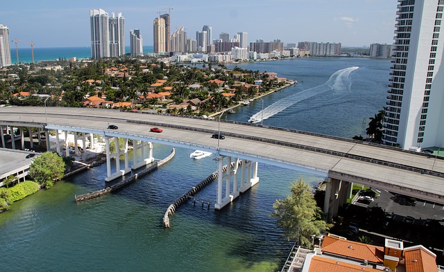 Overhead shot of downtown Miami