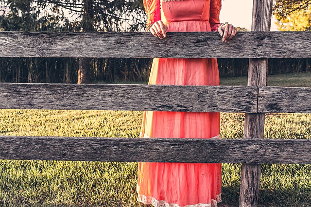 Women wearing a red dress in February